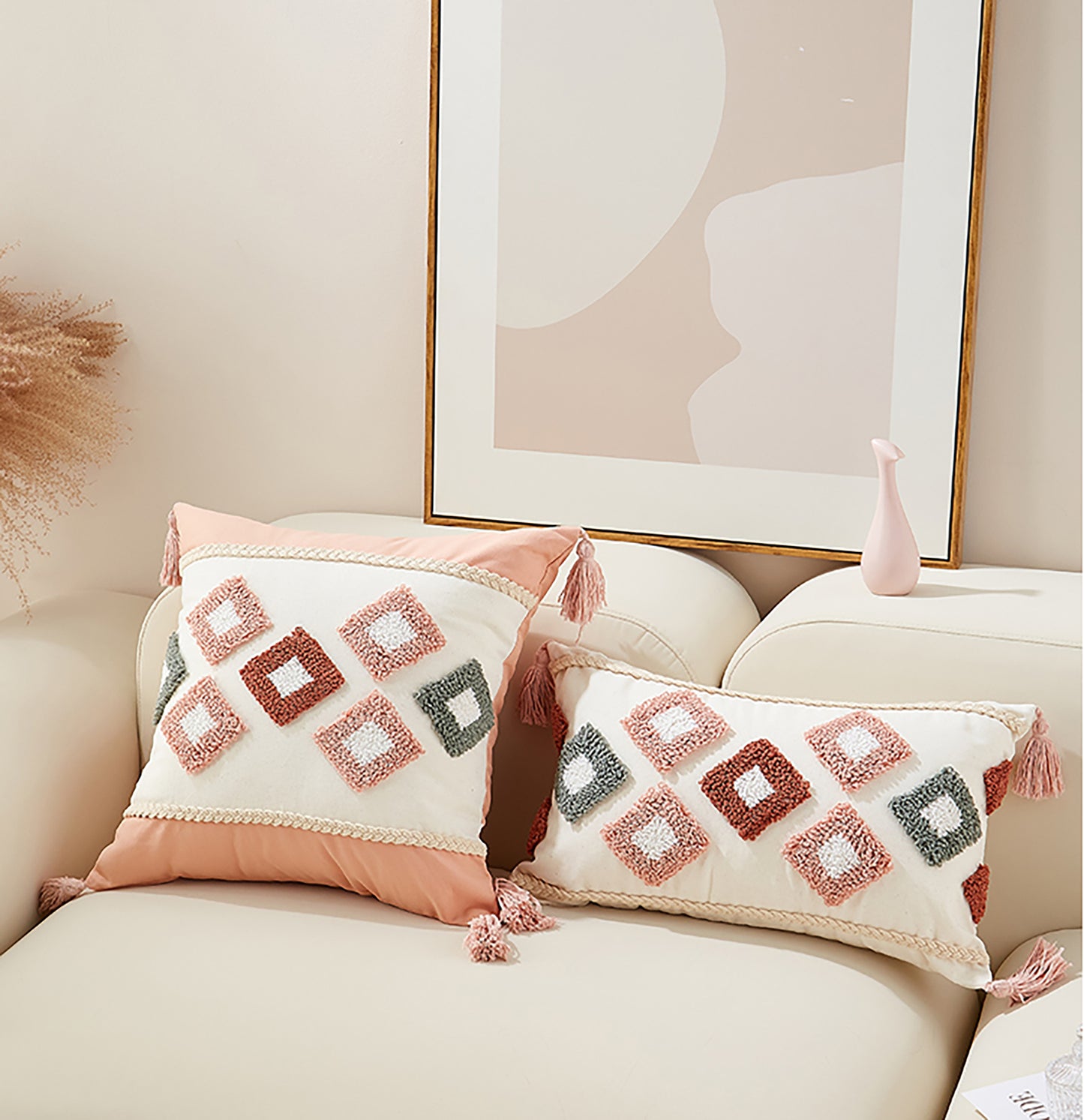 nk Pillow Case Cute Pillow Embroidered Throw Pillow Case Decorative Pillow Case New Home Housewarming Gift Pink Personalized Home Goods