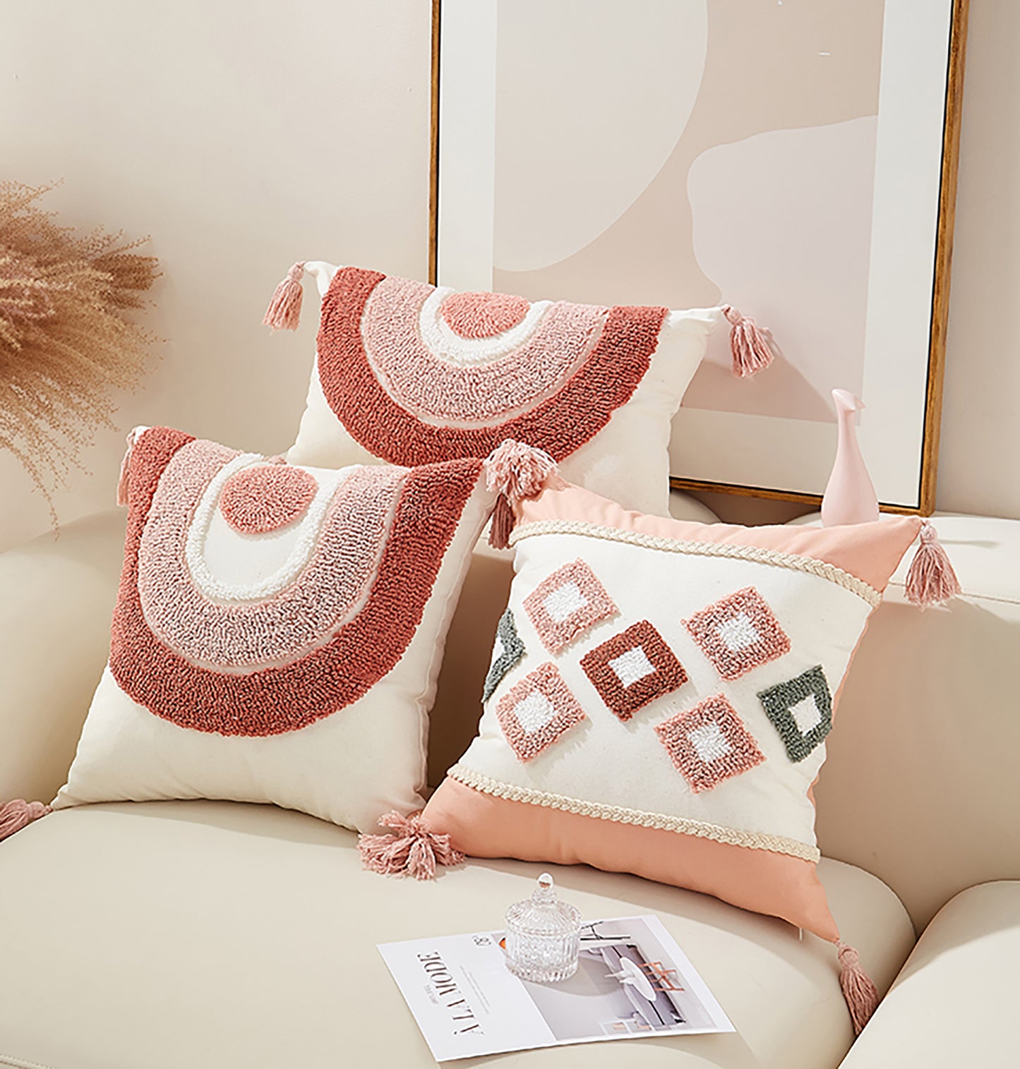 nk Pillow Case Cute Pillow Embroidered Throw Pillow Case Decorative Pillow Case New Home Housewarming Gift Pink Personalized Home Goods