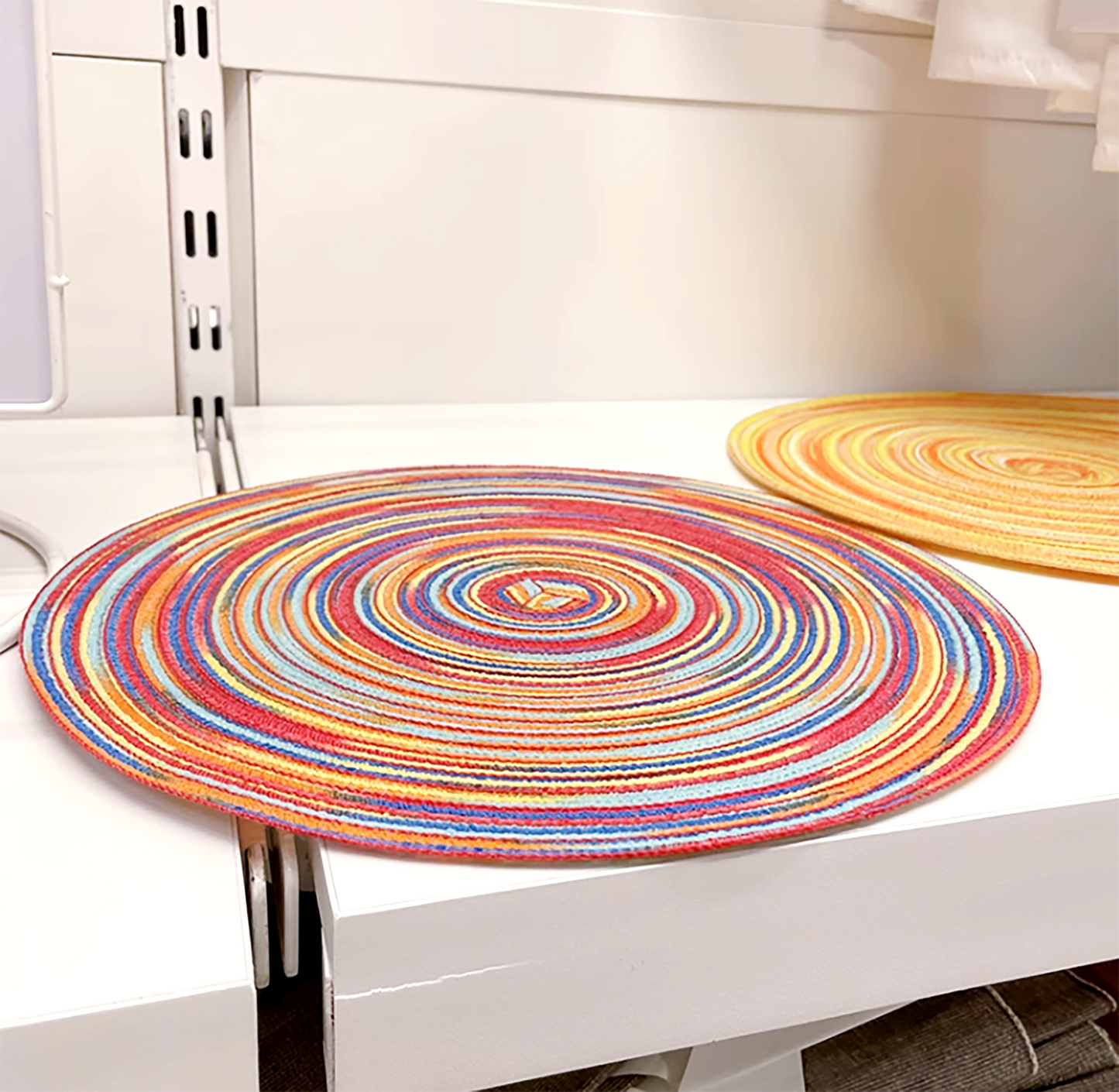 Colorful Handmade Placemat Art Woven Personalized Plate Mat Set Home Decoration Yellow Red