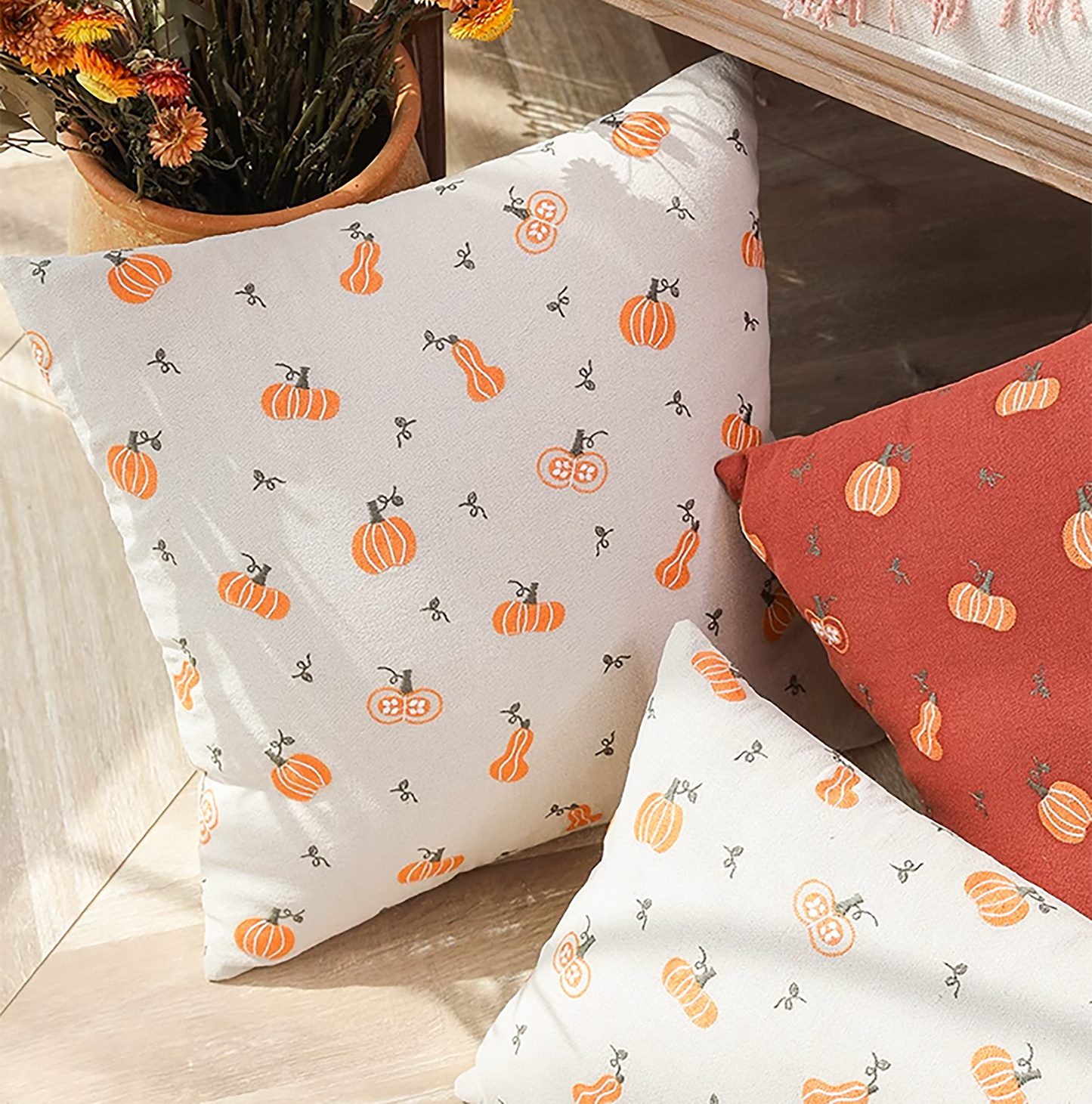 Pumpkin pillow Case Cute Pumpkin Pillow Embroidered Throw Pillow Case Decorative Fall Pillow Case/Housewarming gift Thanksgiving Holloween