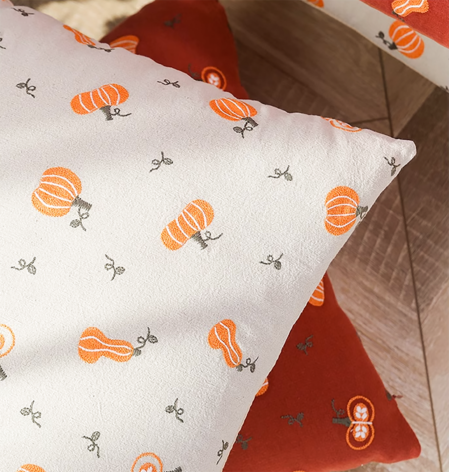 Pumpkin pillow Case Cute Pumpkin Pillow Embroidered Throw Pillow Case Decorative Fall Pillow Case/Housewarming gift Thanksgiving Holloween