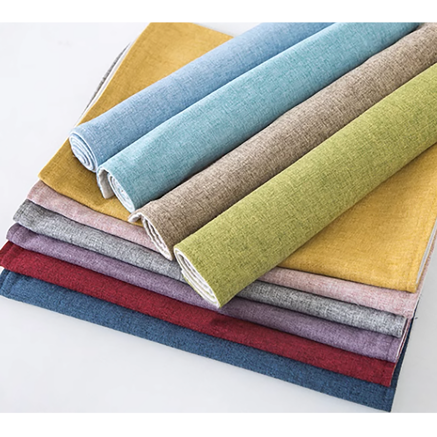 DUO Placemat Set Double Sided Solid Color Handmade Plate Mat Kitchen Decoration Picnic Mat Gifts