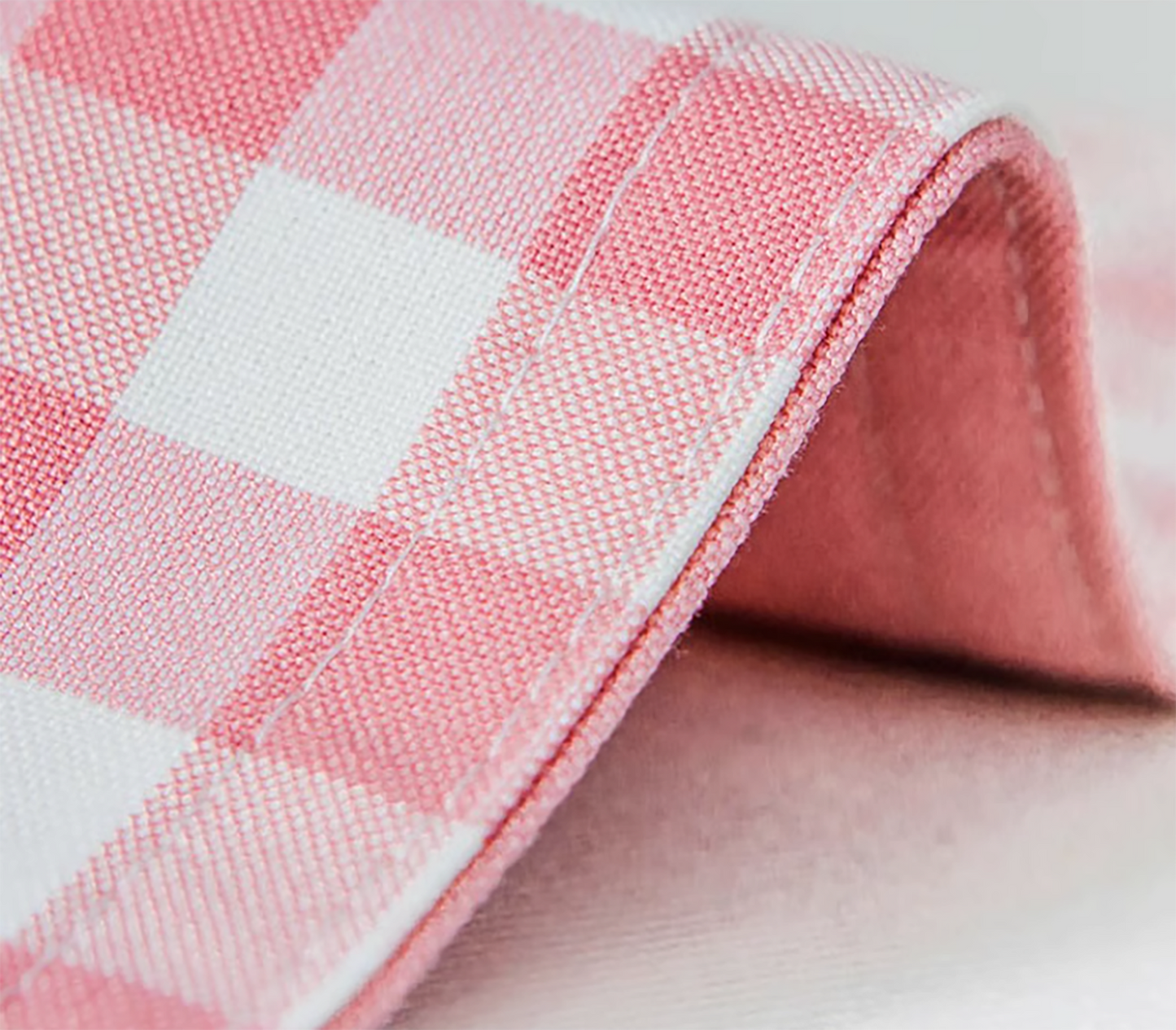 DUO Placemat Set Double Sided Checkerboard Pattern Solid Color Handmade Plate Mat Kitchen Decoration Picnic Mat Barbie Pink