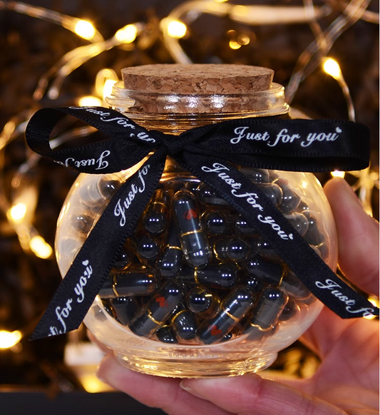 DIY Mini Capsule Message Love Letters in a Glass Bottle love Message Capsules Pills Notes Gift for Valentines Birthday Anniversary New Year Inactive