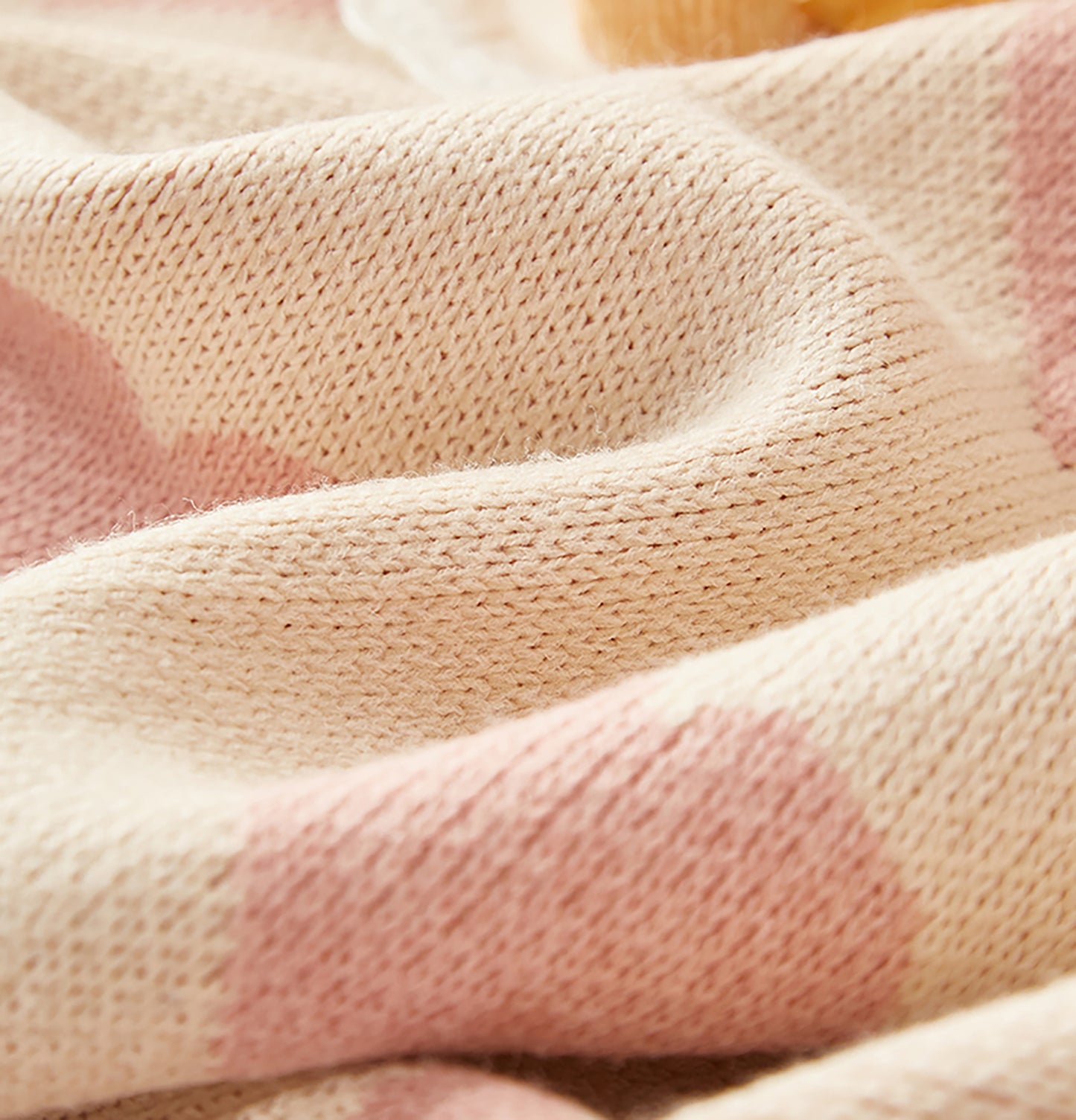 Pink Creamy Heart Woven Throw with Decorative Blanket Woven Throw Blanket Sofa Couch Throw Beach Office Camping Living Room Kid Room Decor