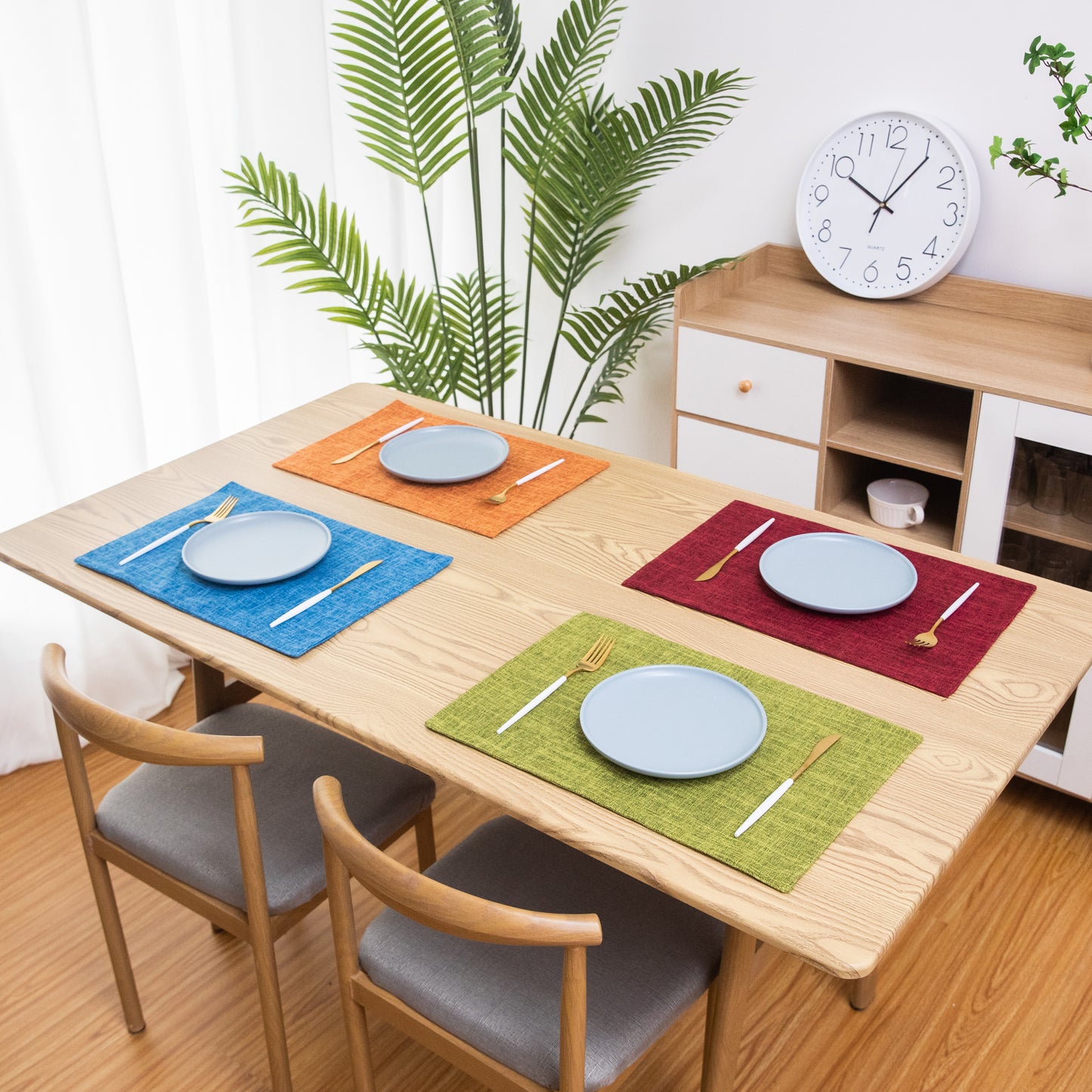 Solid Placemat Set Handmade Personalized Plate Mat Kitchen Decoration Picnic Mat