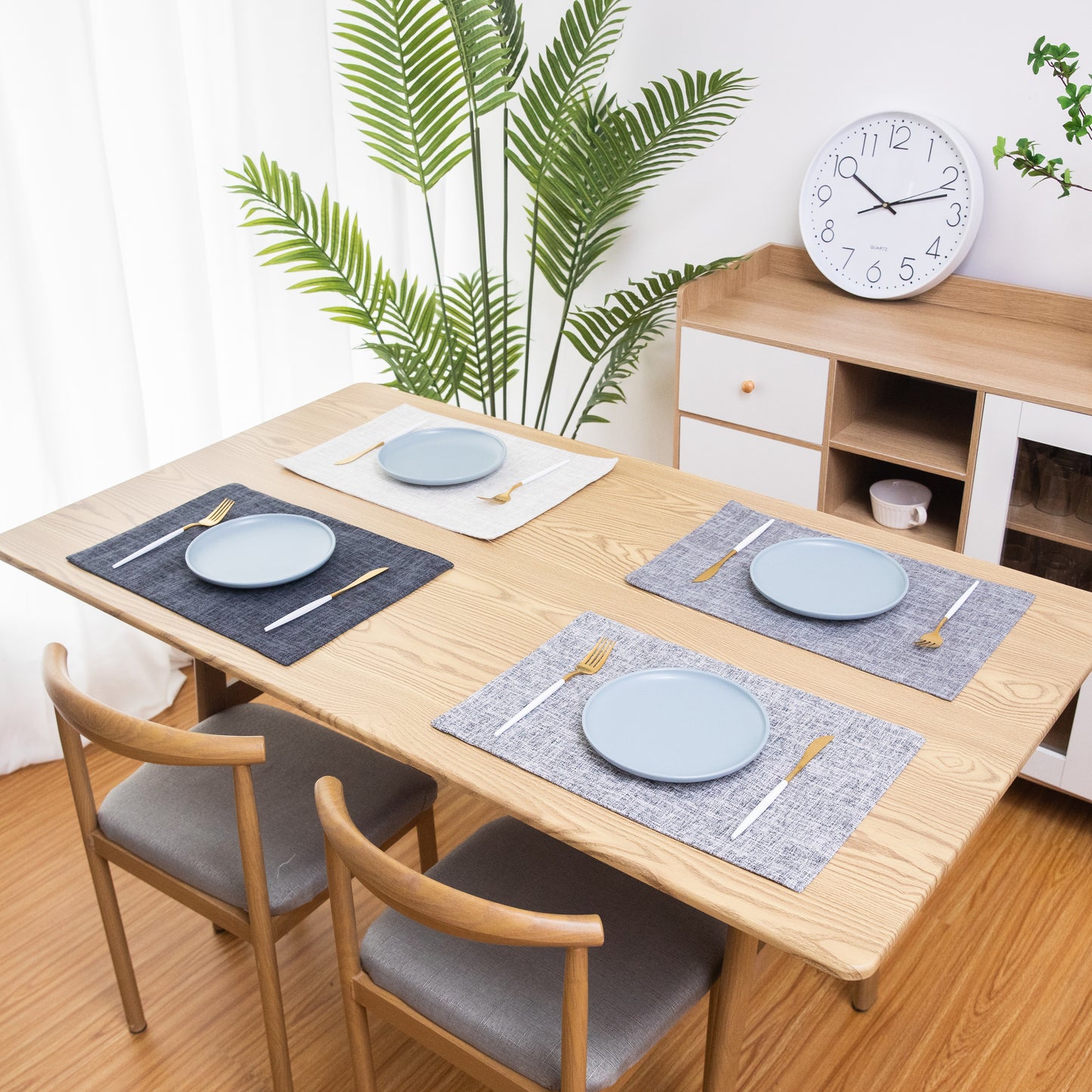 Solid Placemat Set Handmade Personalized Plate Mat Kitchen Decoration Picnic Mat