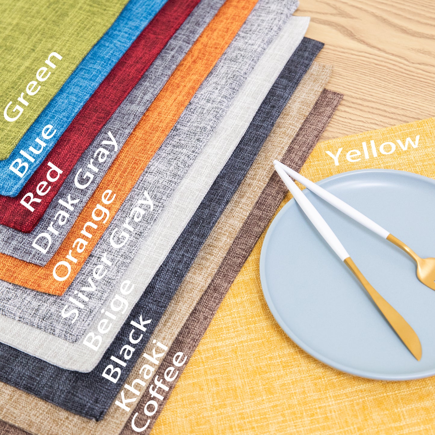 Solid Placemat Set Handmade Personalized Plate Mat Kitchen Decoration Picnic Mat