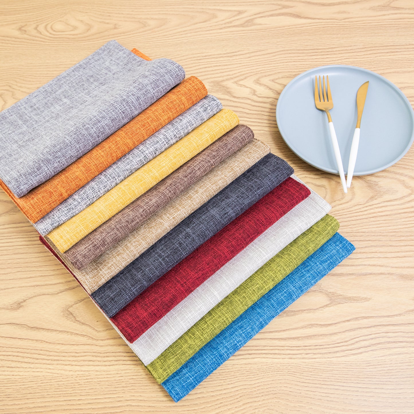 Solid Placemat Set Handmade Personalized Plate Mat Kitchen Decoration Picnic Mat