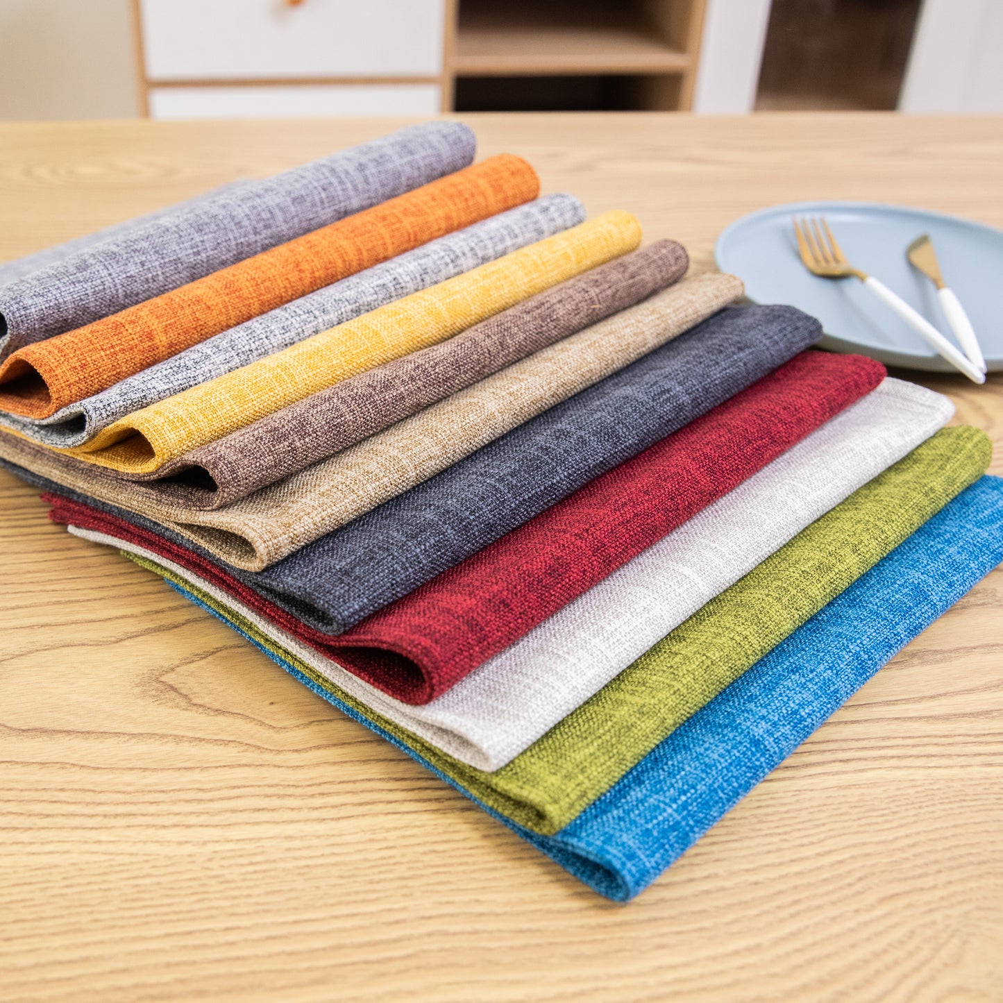 Solid Placemat Set Handmade Personalized Plate Mat Kitchen Decoration Picnic Mat