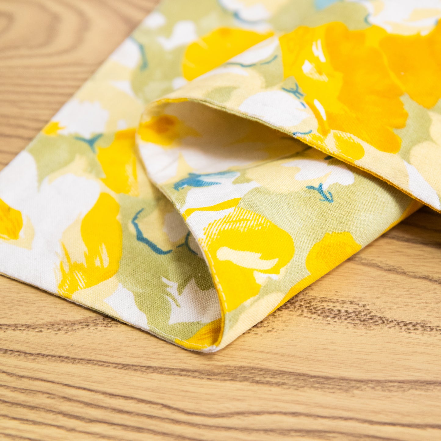 Yellow Flower Cotton Linen Placemat Set Handmade Personalized Plate Mat Kitchen Decoration Picnic Mat Placemats