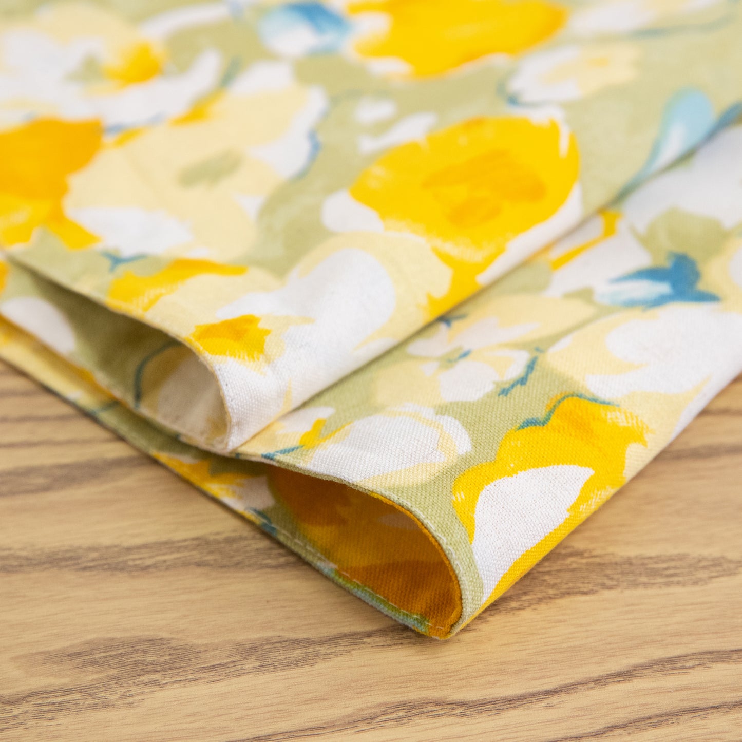 Yellow Flower Cotton Linen Placemat Set Handmade Personalized Plate Mat Kitchen Decoration Picnic Mat Placemats