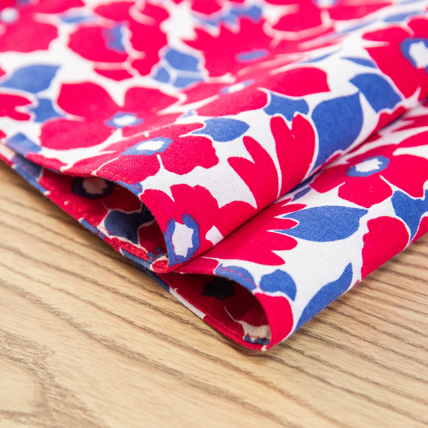 Red Flower Cotton Linen Placemat Set