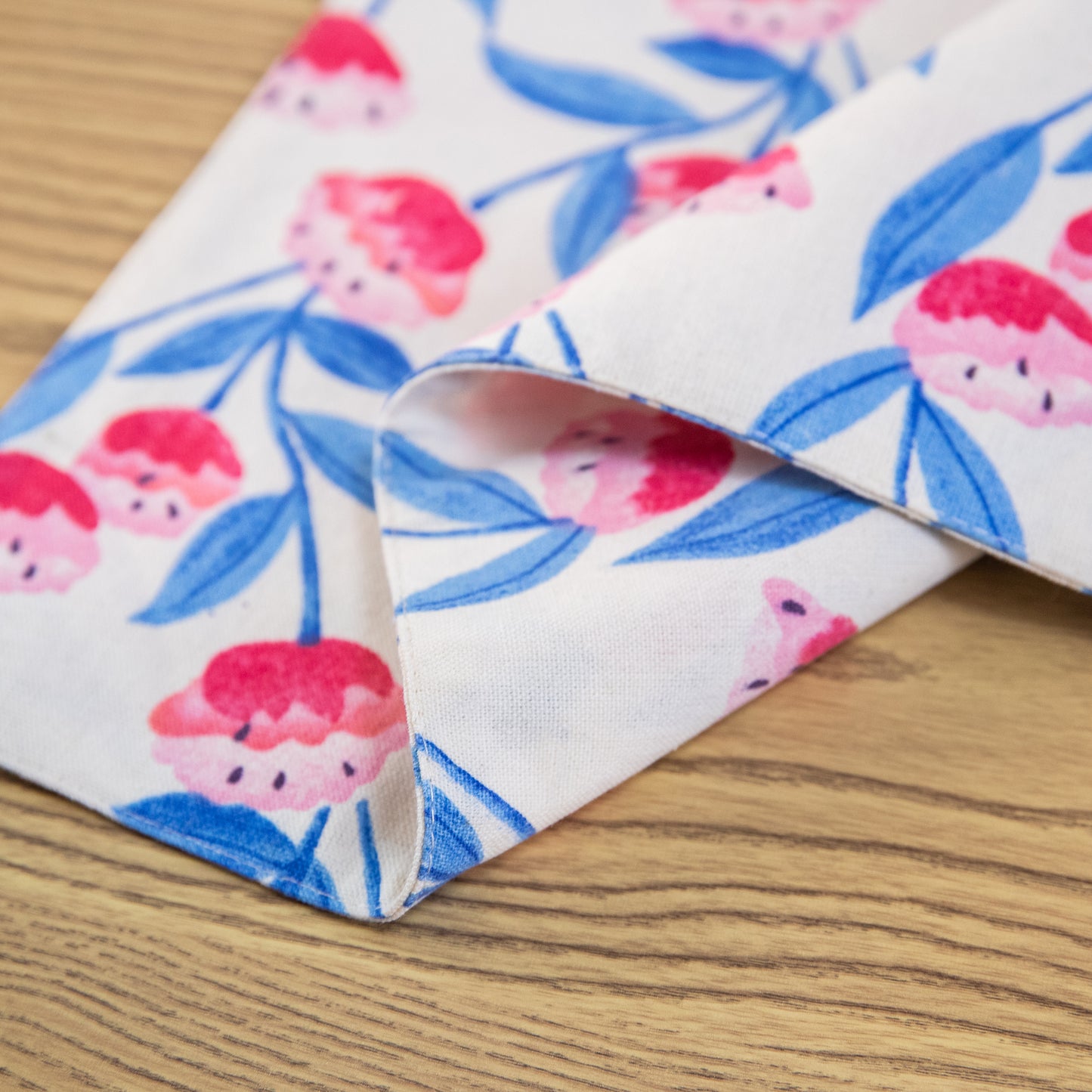 Flower Cotton Linen Placemat Set Handmade Personalized Plate Mat Kitchen Decoration Picnic Mat Placemats Flower Design Pink Blue