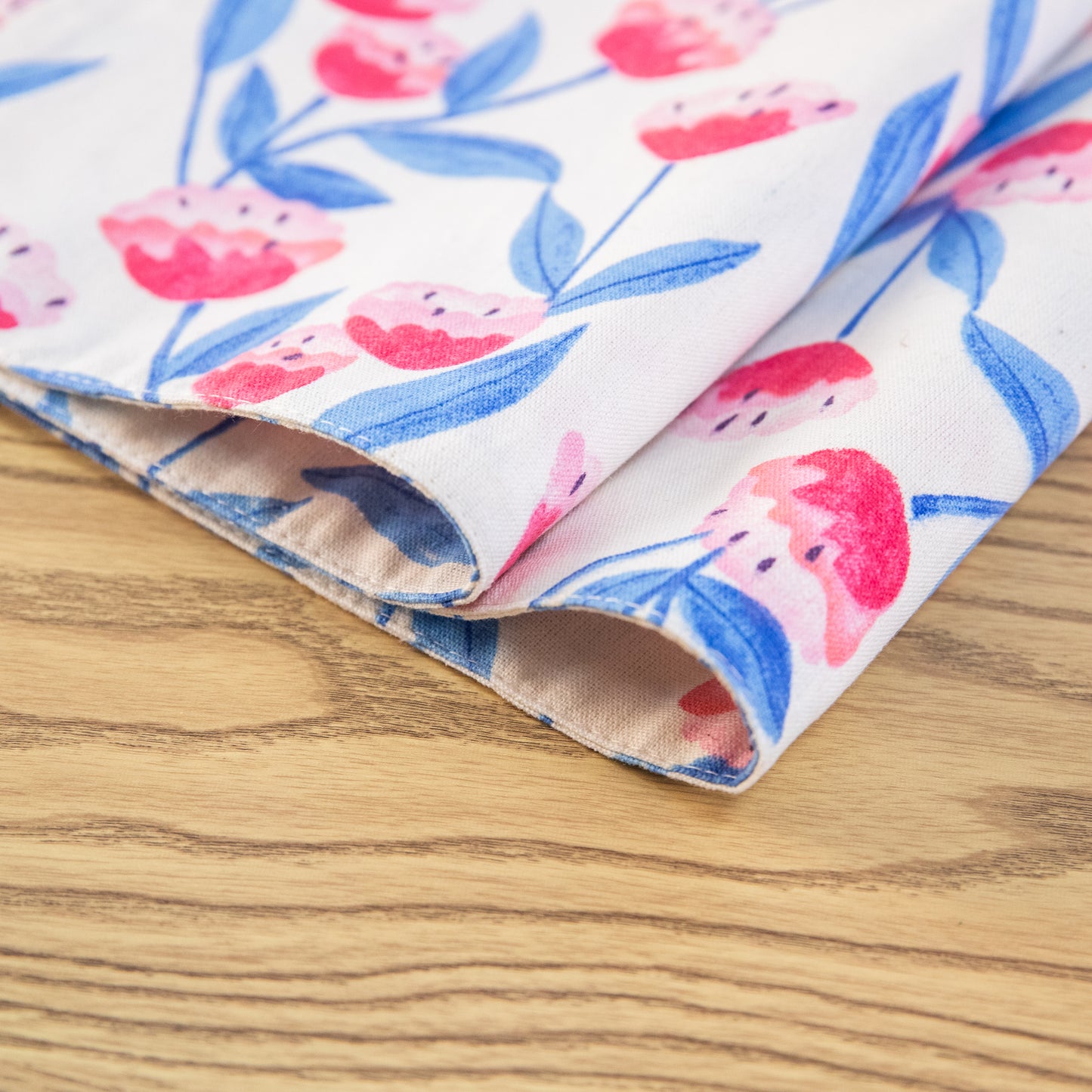 Flower Cotton Linen Placemat Set Handmade Personalized Plate Mat Kitchen Decoration Picnic Mat Placemats Flower Design Pink Blue