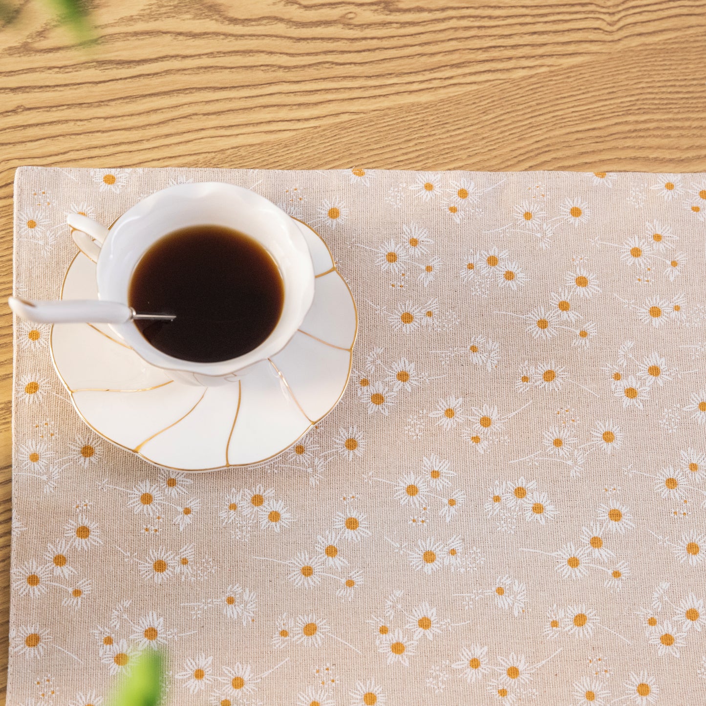 Daisy Pattern Placemat Set Handmade Personalized Plate Mat Kitchen Decoration Picnic Mat Linen Placemats Flower Design