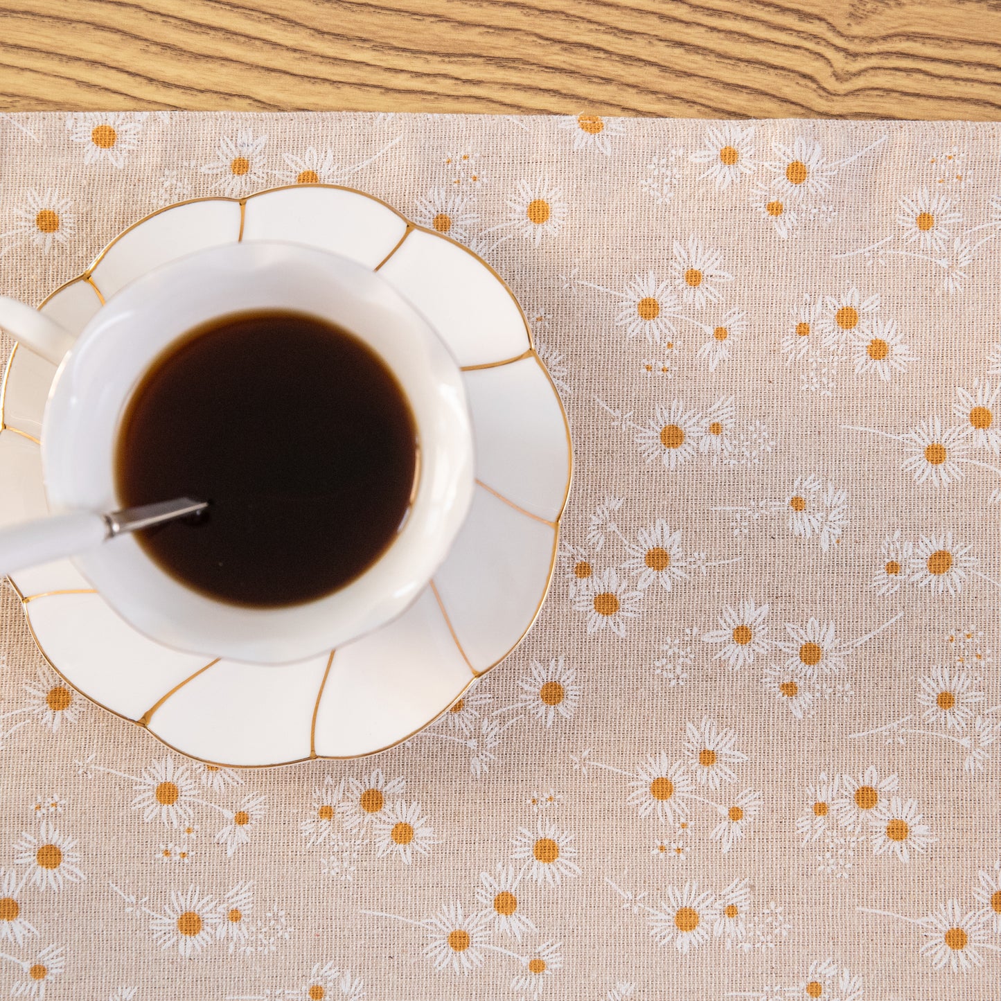 Daisy Pattern Placemat Set Handmade Personalized Plate Mat Kitchen Decoration Picnic Mat Linen Placemats Flower Design