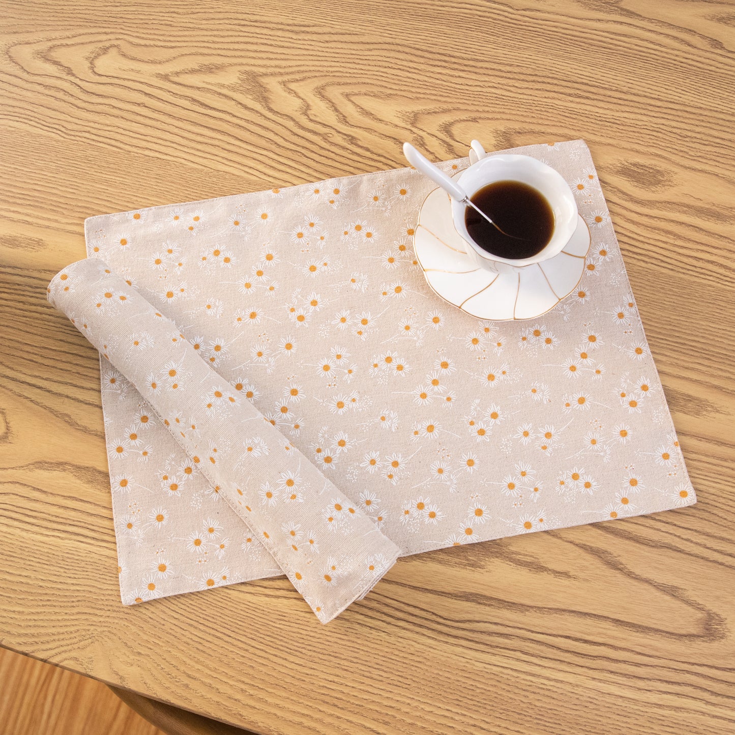 Daisy Pattern Placemat Set Handmade Personalized Plate Mat Kitchen Decoration Picnic Mat Linen Placemats Flower Design