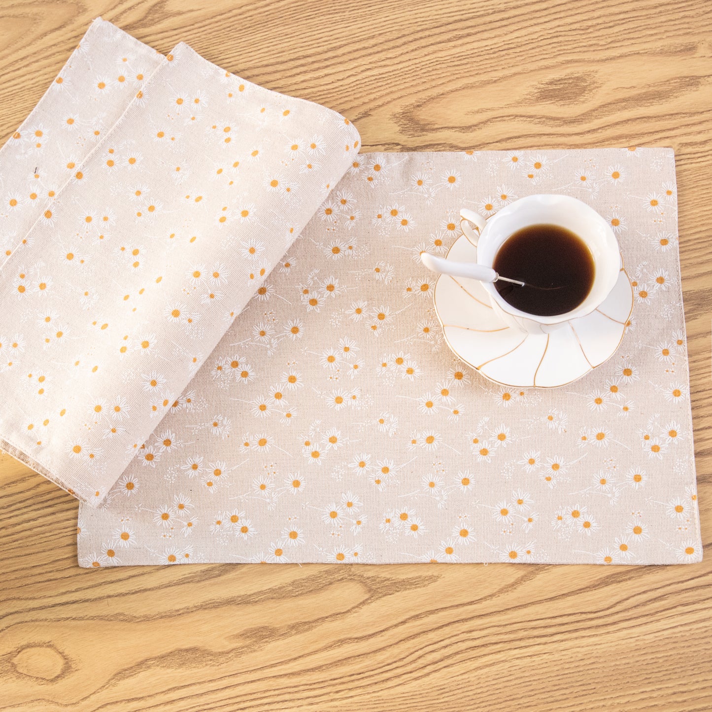 Daisy Pattern Placemat Set Handmade Personalized Plate Mat Kitchen Decoration Picnic Mat Linen Placemats Flower Design