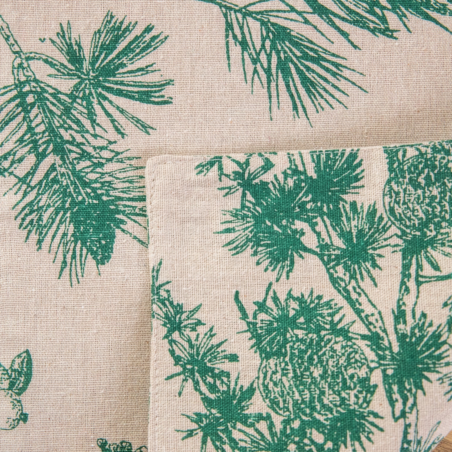 Nature Design Canvas Placemat Set Handmade Personalized Plate Mat Kitchen Decoration Picnic Mat Placemats Pine Tree