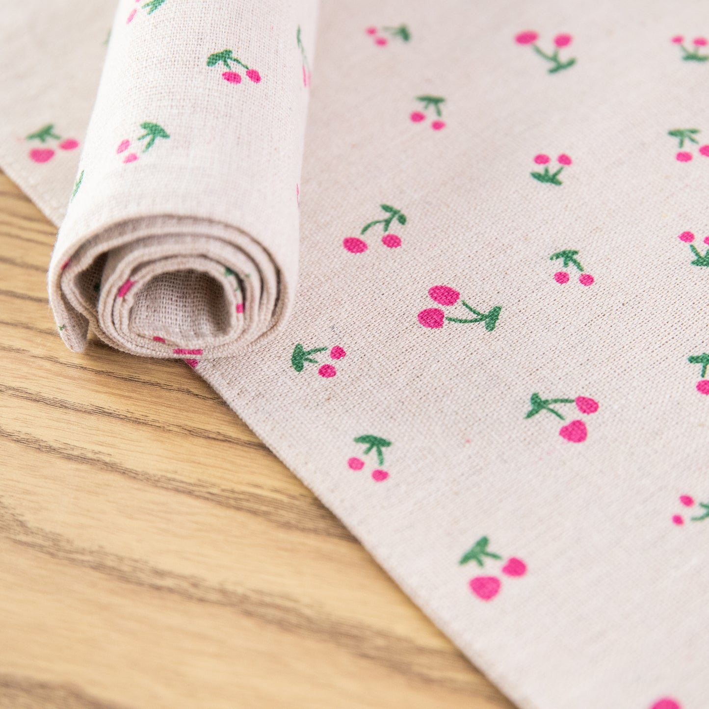 Cherry Pattern Placemat Set Handmade Personalized Plate Mat Kitchen Decoration Picnic Mat Linen Placemats Fruit Design