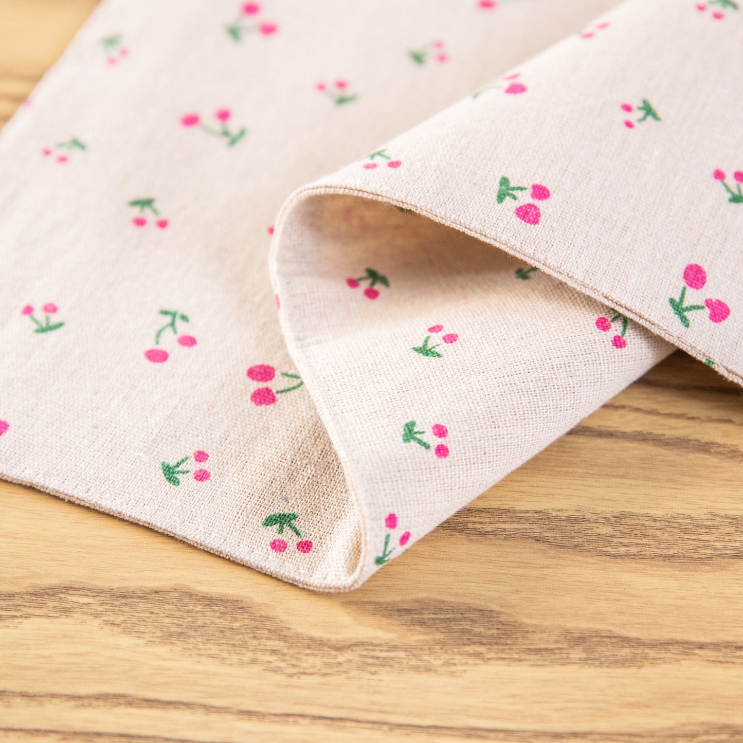 Cherry Pattern Placemat Set Handmade Personalized Plate Mat Kitchen Decoration Picnic Mat Linen Placemats Fruit Design