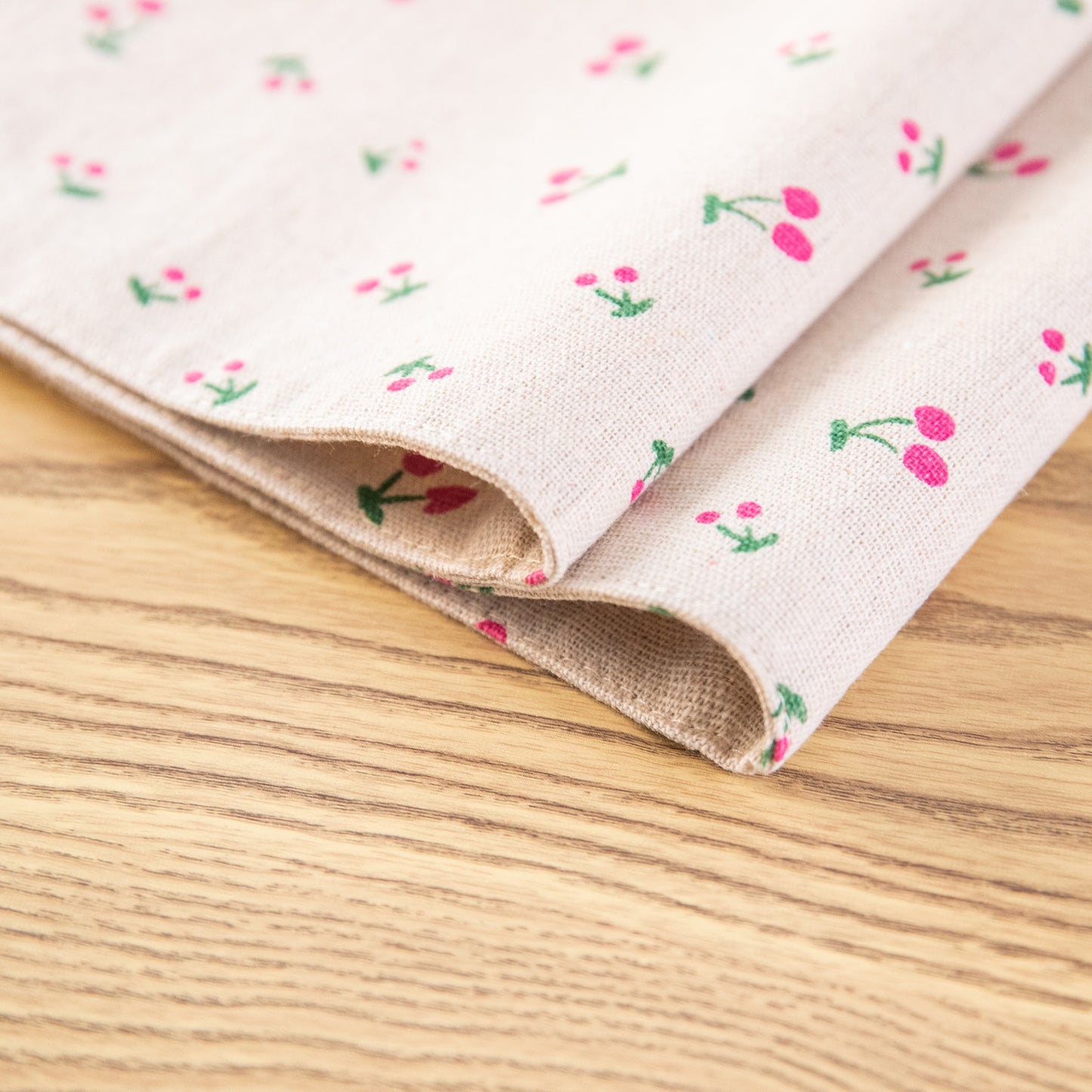 Cherry Pattern Placemat Set Handmade Personalized Plate Mat Kitchen Decoration Picnic Mat Linen Placemats Fruit Design