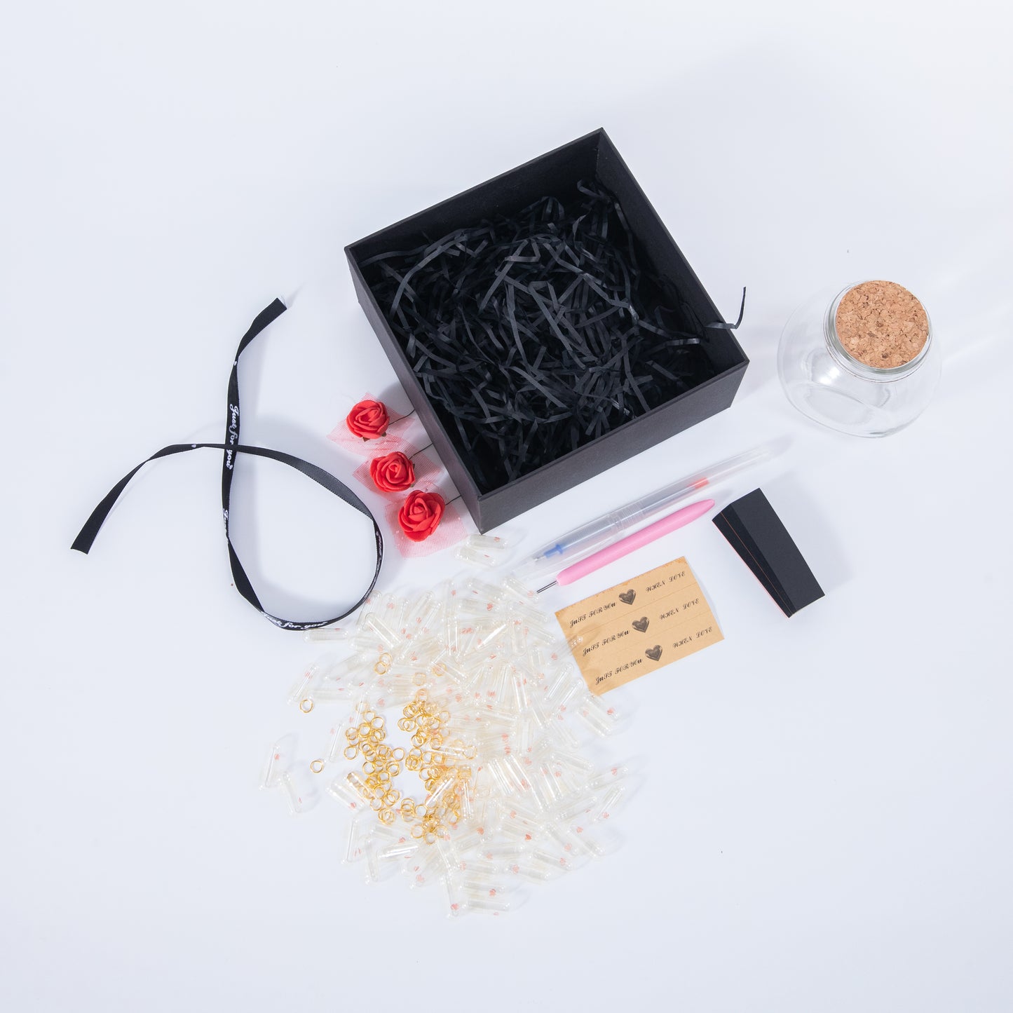 DIY Mini Capsule Message Love Letters in a Glass Bottle love Message Capsules Pills Notes Gift for Valentines Birthday Anniversary New Year Inactive