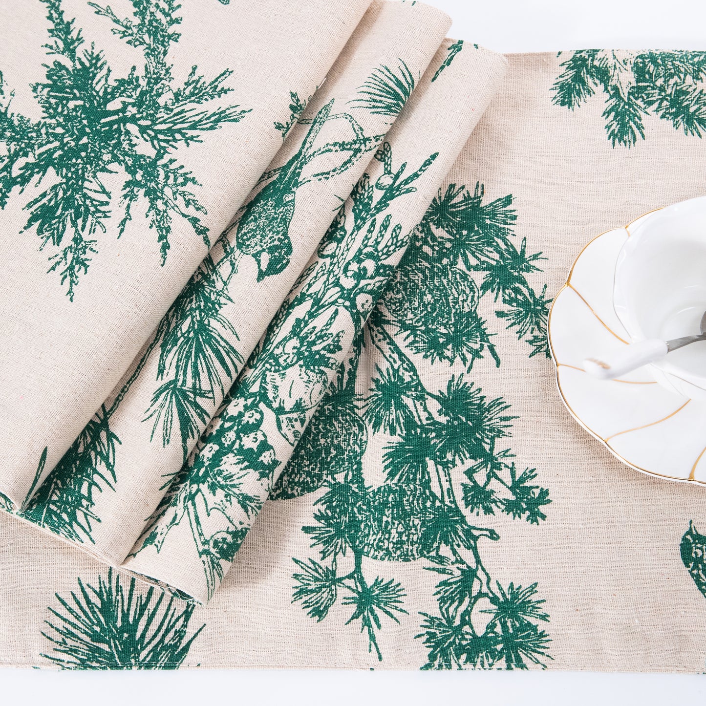 Nature Design Canvas Placemat Set Handmade Personalized Plate Mat Kitchen Decoration Picnic Mat Placemats Pine Tree