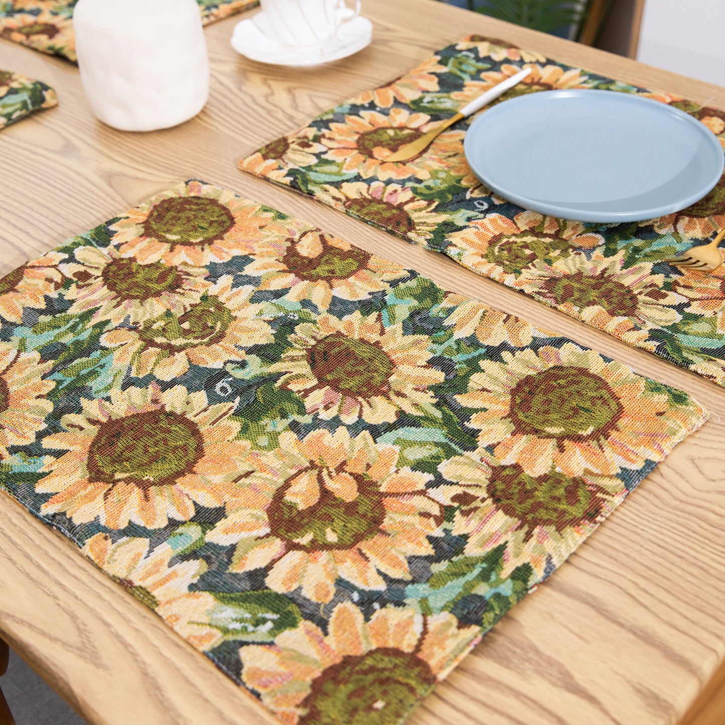 Sunflower Placemat Set of 2 4 6 8 Handmade Personalized Plate Mat Kitchen Decoration Picnic Mat Housewarming Gift