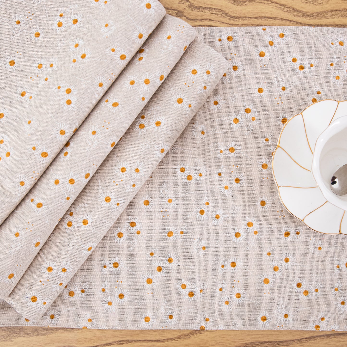 Daisy Pattern Placemat Set Handmade Personalized Plate Mat Kitchen Decoration Picnic Mat Linen Placemats Flower Design