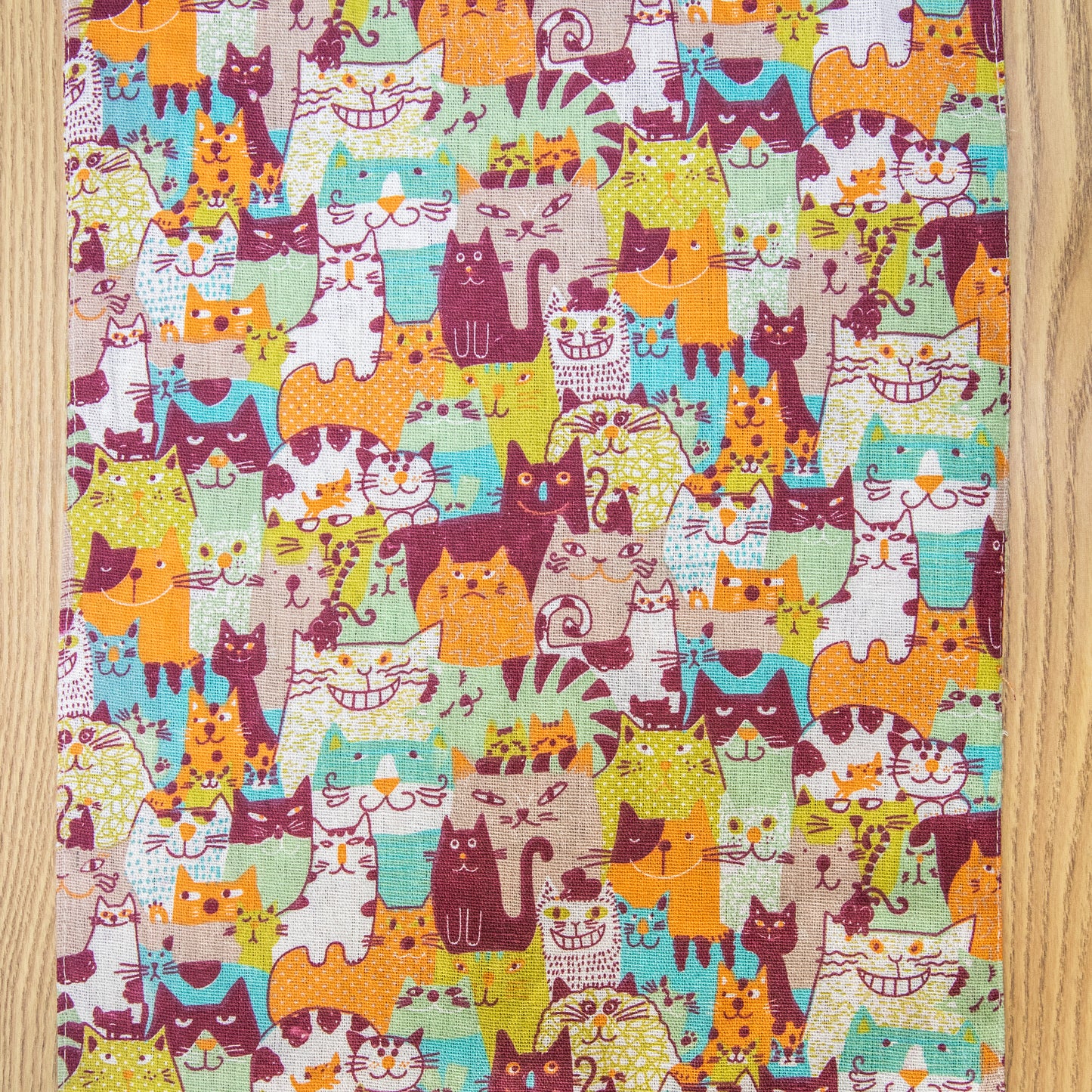 Cutie Kitty Cat Kitten Design Canvas Placemat Set Handmade Personalized Plate Mat Kitchen Decoration Picnic Mat Placemats