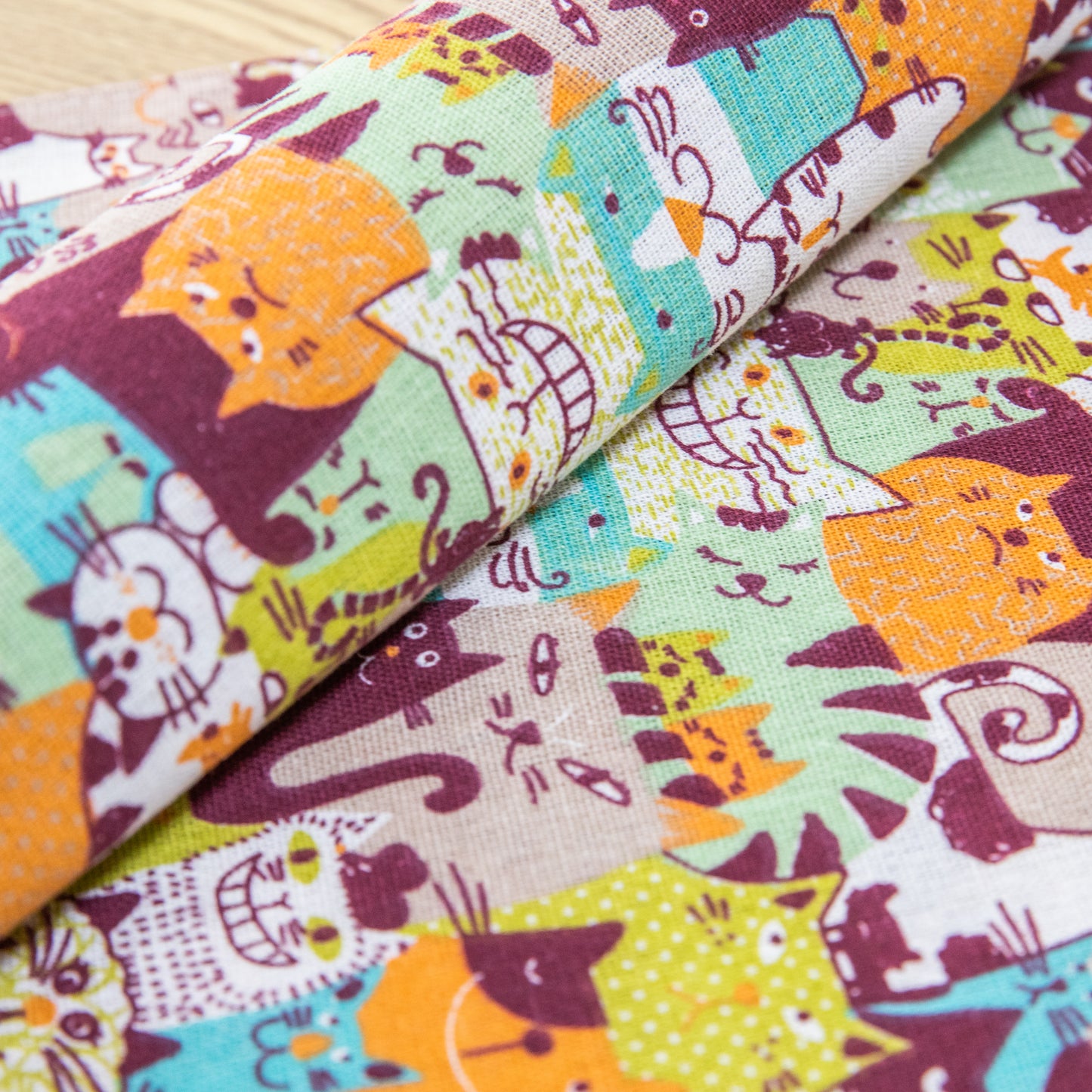 Cutie Kitty Cat Kitten Design Canvas Placemat Set Handmade Personalized Plate Mat Kitchen Decoration Picnic Mat Placemats