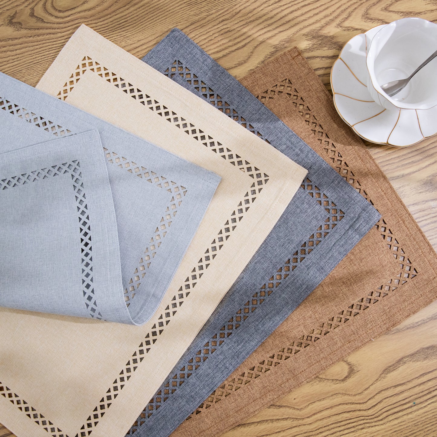 Canvas Placemat Set Personalized Handmade Plate Mat Kitchen Decoration Picnic Mat