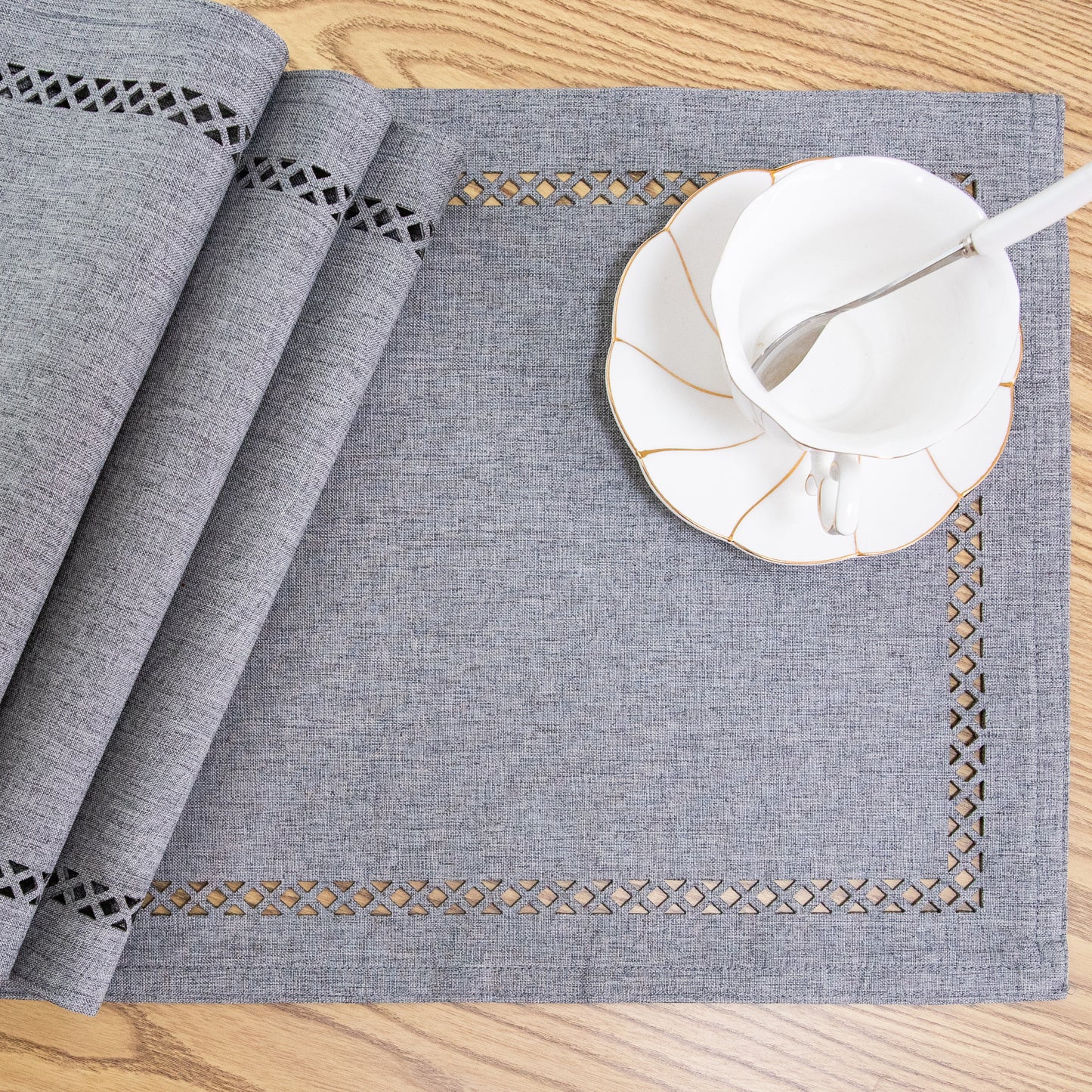 Canvas Placemat Set Personalized Handmade Plate Mat Kitchen Decoration Picnic Mat